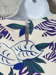 Vintage Nwts Lord Isaac’s Size 6 Floral Top Beach Vacation. Shoulder Pads