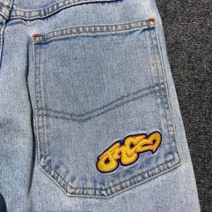 Vintage JNCO Sista Girlie Stuff Wide Leg Jeans Light Wash 90s Skater Size 7 USA