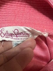 EVELYN PEARSON VINTAGE DACRON POLYESTER SNAP LOUNGE ROBE PINK M
