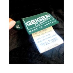$376 GEIGER Boiled Wool Black Pencil Skirt | 42 EU (12 US) | New! Vintage!