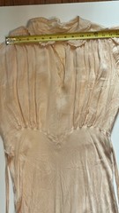 Antique 1920S/30’s Silk Lounge Gown Puff Sleeves Bias Cut Silhouette Small