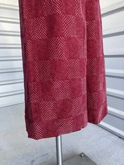Vintage A-line Red Courderoy Skirt 1970’s Handmade Free Shipping 24 Inch Waist