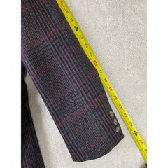 Calvin Klein Blazer Womens 6 Brown Plaid 100% Wool Made in USA Vintage ILGWU