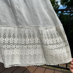 Vintage Early 1900s Antique Batiste Battenburg Lace Edwardian Tea Lawn Dress