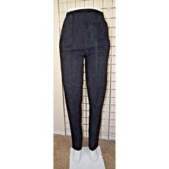 Vintage Leather Pants Roberto Cavalli 26 x 31.5 80s Soft Black Suede High Waist