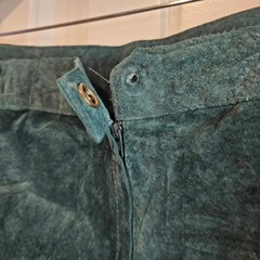 Vintage Gitano Leather Skirt Womens 2X Green Pencil Retro Glam Rock Retro 90s