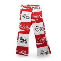 Coca-Cola Bell Bottom Beach Pants Womens OS Red White Vintage 70s Real Thing