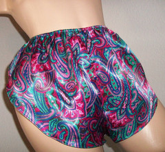 Vtg Pink Paisley JO Intimates Satin Camisole Panty S