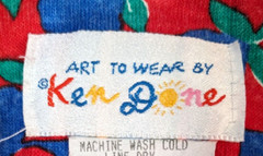 Vintage Art To Wear by Ken Done Sweatshirt Women Top Puffy Art Retro Colorful L