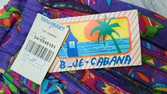 NWT Vintage BLUE CABANA Colorful Cotton Skirt Purple Blue Pink Floral – Size M/L