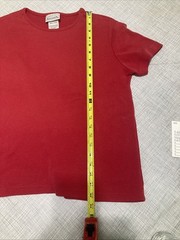Vtg 90s Y2K Basic Editions Red Blank T Shirt Small Cotton Blend Plain Tee GUC