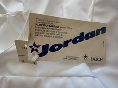 Vintage 80s Jordan Chiara White Dress Off Shoulder Bow Peplum Bridal Formal 12