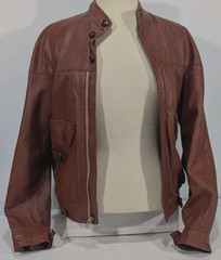 Vegas Martin Bernard leather jacket women size small cognac brown vintage 1970s