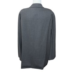 Vintage Escada Gray Virgin Wool Double-Breasted 80s 90s Power Blazer Eu 36 US 6