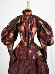 Victorian Silk Taffeta Afternoon Dress 1890, Museum Deaccession