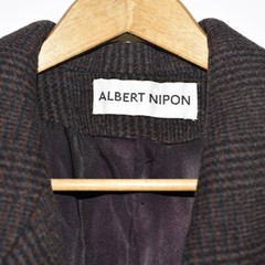 Albert Nipon Vintage Wool & Cashmere Glen Plaid Coat