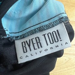 Byer Too California Vintage 90s Striped Sleeveless Dress Black Blue Small USA