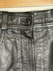 Vintage MONDI Black Leather Pencil Skirt 5 Pocket US 0 2 XS W25