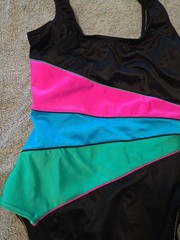 Vintage 80s Avon Fashions Size 10T Women’s Swimsuit Neon One Peice