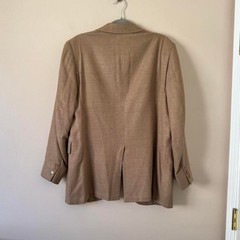 Vintage Brown Raw Silk Blazer Size Med Brown