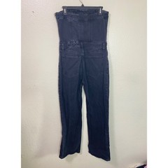 Abercrombie & Fitch Strapless Denim Jumpsuit Faded Black Size Medium Petite MP
