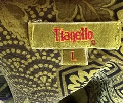Vintage Tianello Large Flowing Blouse Asian Floral Made In USA Wearable Art