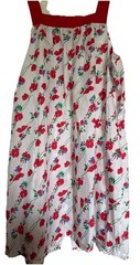VTG 70s 80s It’s a Charm NWT Poppy Red Floral Sleeveless MuuMuu House Dress 2X