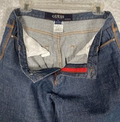 Vtg Y2K Guess USA Jean Women 32 Bootcut Flare Low Rise Center Stitch Grunge EUC