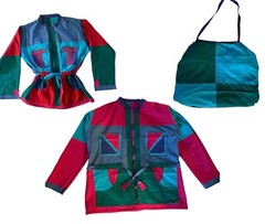 Vintage 90s Y2K Color Block Reversible Jacket Purse 2 in 1 Unisex Small-XXL Bold