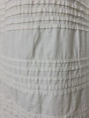 Vintage Antique Tiered Cotton Muslin Slip Skirt Pin Tucks Embroidered Lace