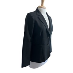 SHIRLEY of ATLANTA Vintage 70s 80s Women’s Black Blazer Size 12 Polyester