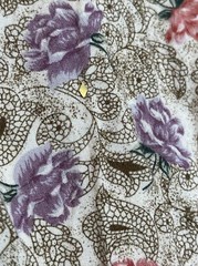 COCO BIANCO Floral Neutral Gold Fleck Dress Cottagecore Size 12 Dolly Kei Lagen