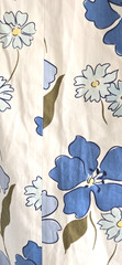 Willi Smith Women’s Blue Floral Print Skirt Scalloped Hem Sz 8 Cotton Blend W36