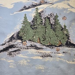Vtg Northern Reflections Sweatshirt XL Grandmacore Cottagecore Nature Flaws