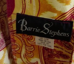 Barrie Stephens Dead Stock Vintage 80s Baroque Rayon Blazer Burgundy Gold 10