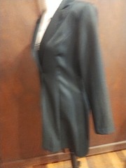 Long Black Blazer Jacket 7 / 8 Small Alyn Paige Lightweight Preppy 90s Y2K USA