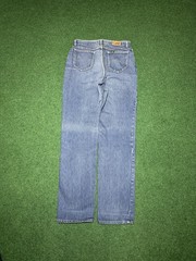 Vintage 80s 90s Lee Railroad Pinstripe Retro Womens 18 32×34 High Waisted Jeans