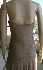 VINTAGE Seduce Cocktail Glamour Flirty Sexy Sheer Glitz Asymmetrical Dress