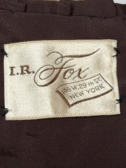I R Fox Genuine mink fur lined shoulder cape stole wrap old Hollywood w/ pockets