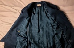 Vintage 1970s John Weitz Double Breasted Peacoat Made In Poland 100% Wool
