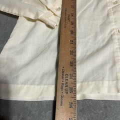 Vintage 70s Teddi of California Shirt Womens Large Ivory Lace Button Up Cottage