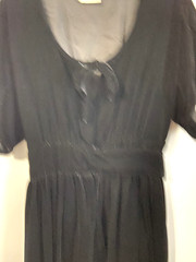 Vintage ’80’s Albert Capraro Size 14 Black Velvet Long Cocktail Dress