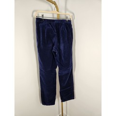 Vintage Old Navy Blue Velvet 100% Cotton Flat Front Straight Leg Pants Size 8