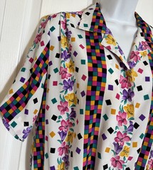 Vintage David Matthew Blouse Womens Floral Collared Grandma Mom Core Size 12