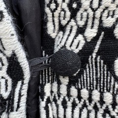 El Greco Tsitsibacos Bros Vintage Wool Greek Pattern Vest Black White Bohemian