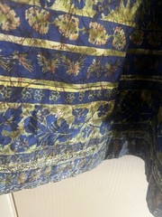 VTG 1950s Handmade Batik Block Print Metal Zip Boho Fit Flare Sundress PXS