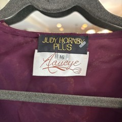 Judy Hornby Couture 1980’s Vintage Silk Dress, Size 16