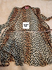 Vintage 1974 FREDERICKS OF HOLLYWOOD Wild Leopard Wrap Dress XS