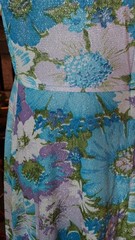 Vintage 70’s Floral Lurex Metallic Sleeveless Boho Maxi Dress M/L