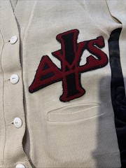 1940s varsity cardigan sweater size small